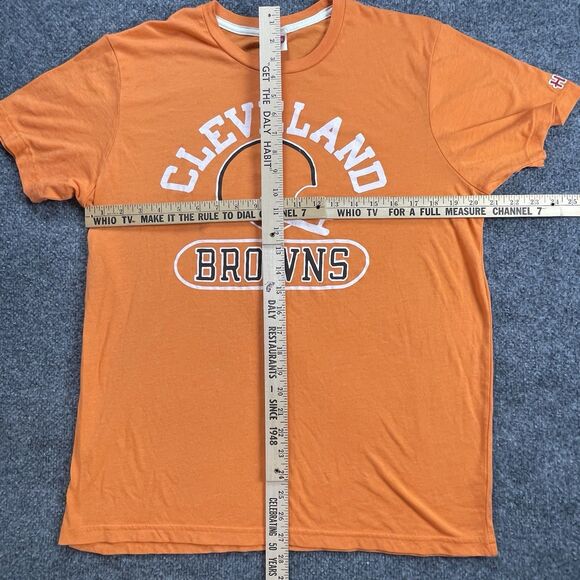 Cleveland Browns Shirt Vintage Logo Large NFL Football Orange  Sports Shirt - Picture 7 of 10